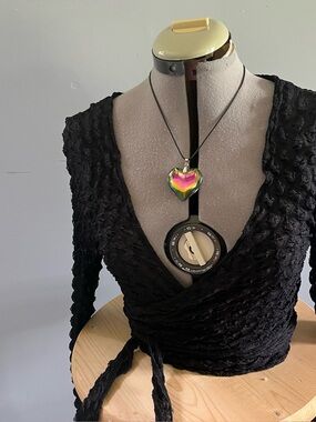 Urban Outfitters Black Wrap Top